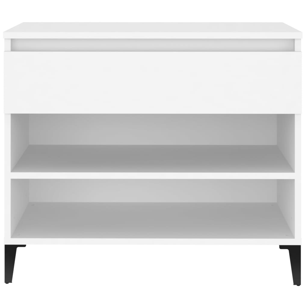 Scarpiera Bianca 70x36x60 cm in Legno Multistrato - homemem39