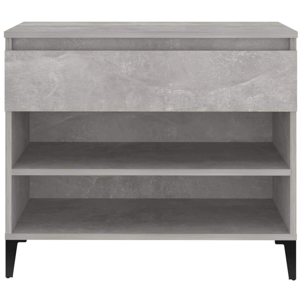 Scarpiera Grigio Cemento 70x36x60 cm in Legno Multistrato - homemem39