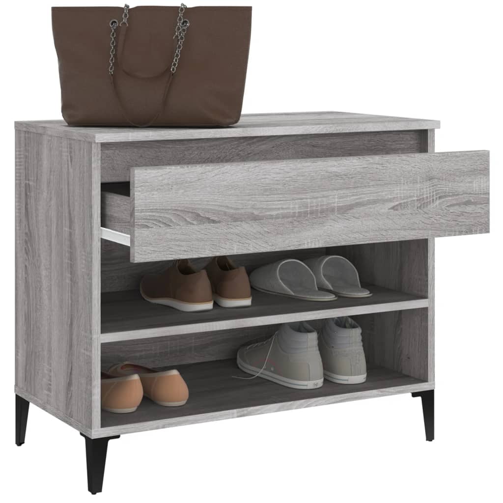 Scarpiera Grigio Sonoma 70x36x60 cm in Legno Multistrato - homemem39
