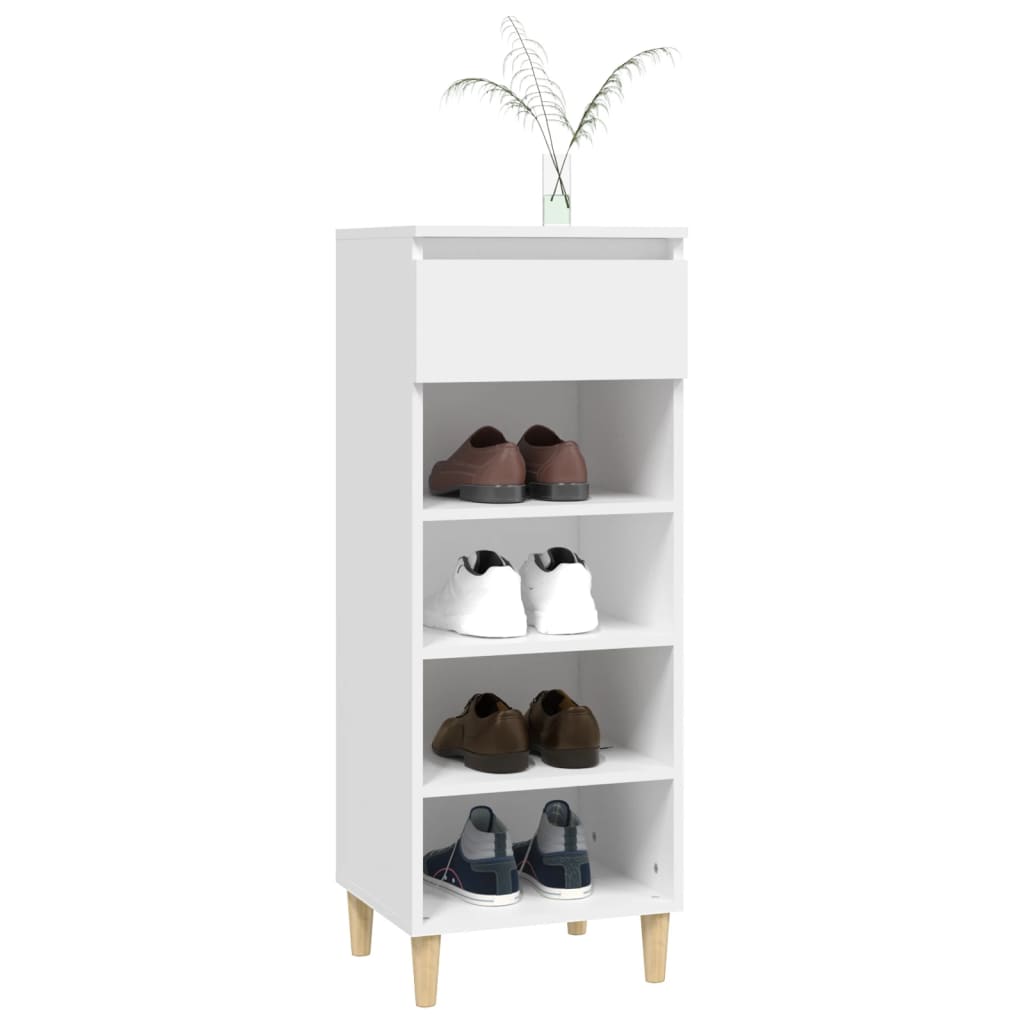Scarpiera Bianca 40x36x105 cm in Legno Multistrato - homemem39