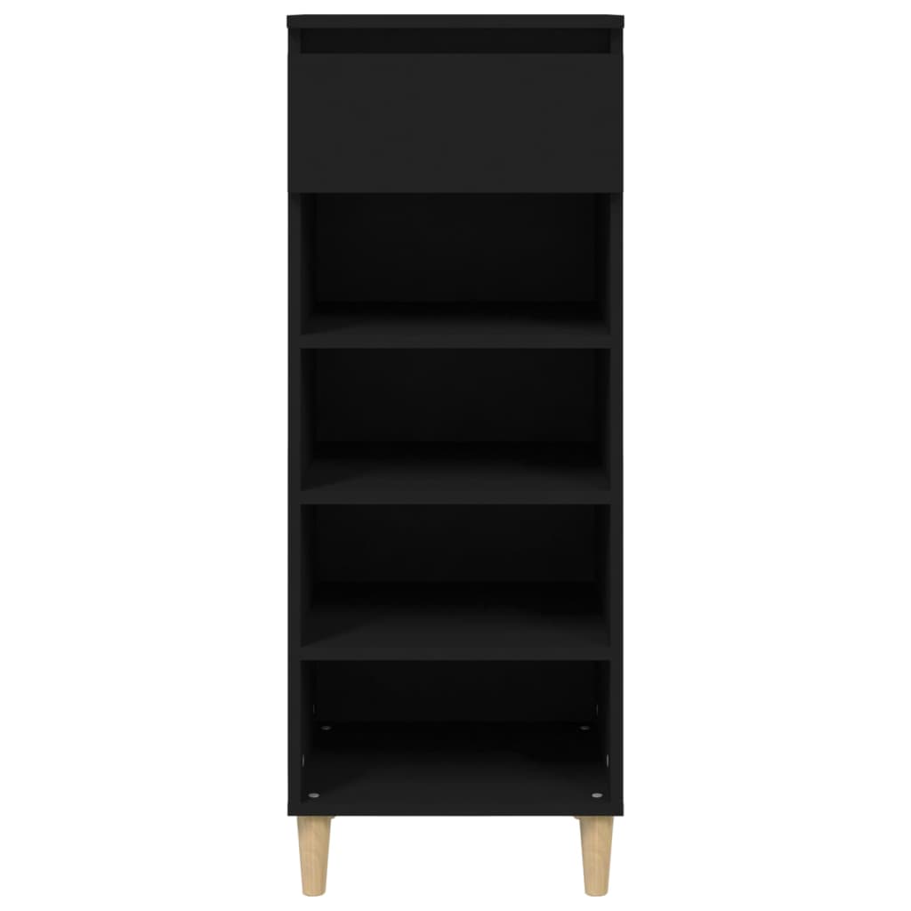 Scarpiera Nera 40x36x105 cm in Legno Multistrato - homemem39