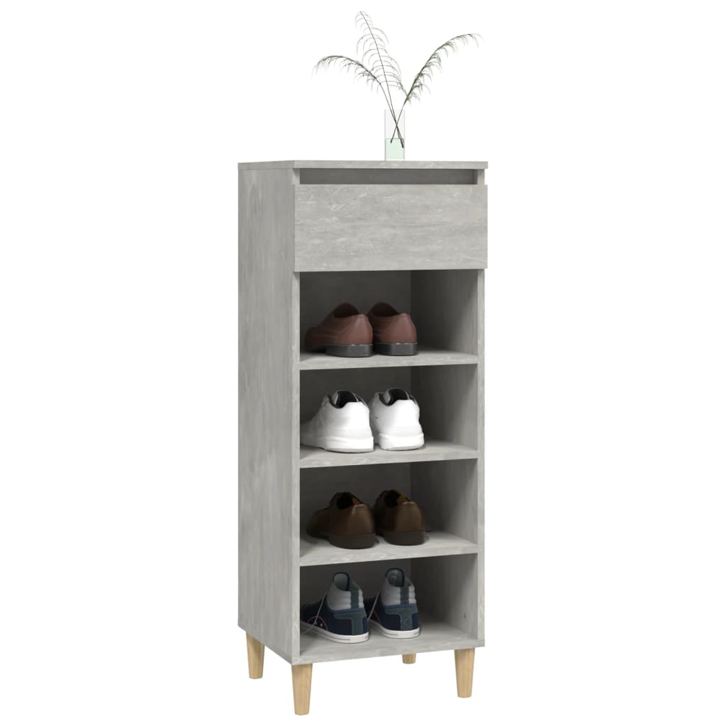 Scarpiera Grigio Cemento 40x36x105 cm in Legno Multistrato - homemem39