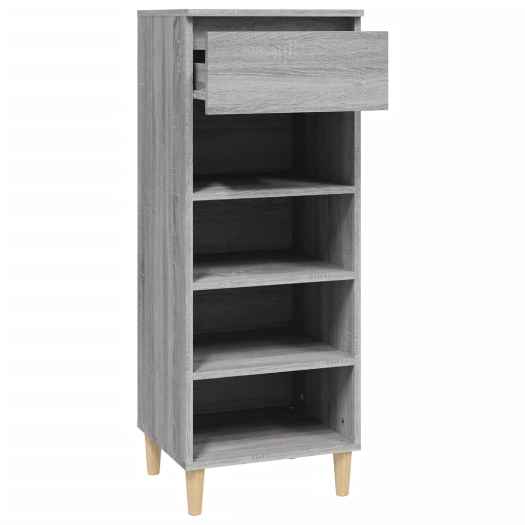 Scarpiera Grigio Sonoma 40x36x105 cm in Legno Multistrato - homemem39