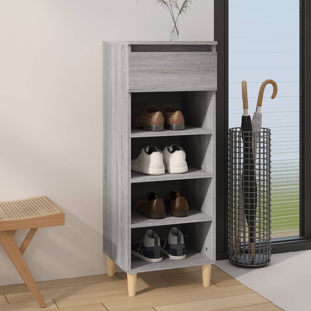 Scarpiera Grigio Sonoma 40x36x105 cm in Legno Multistrato - homemem39