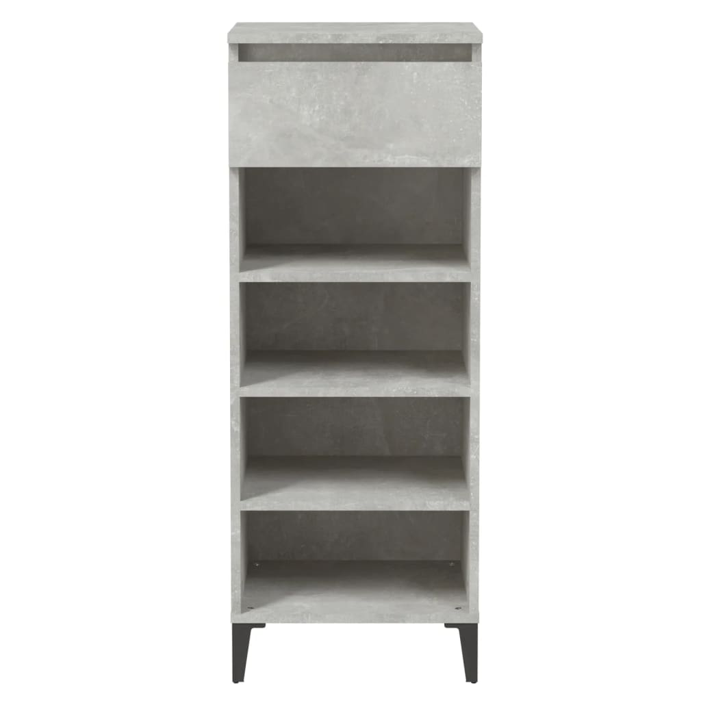 Scarpiera Grigio Cemento 40x36x105 cm in Legno Multistrato - homemem39