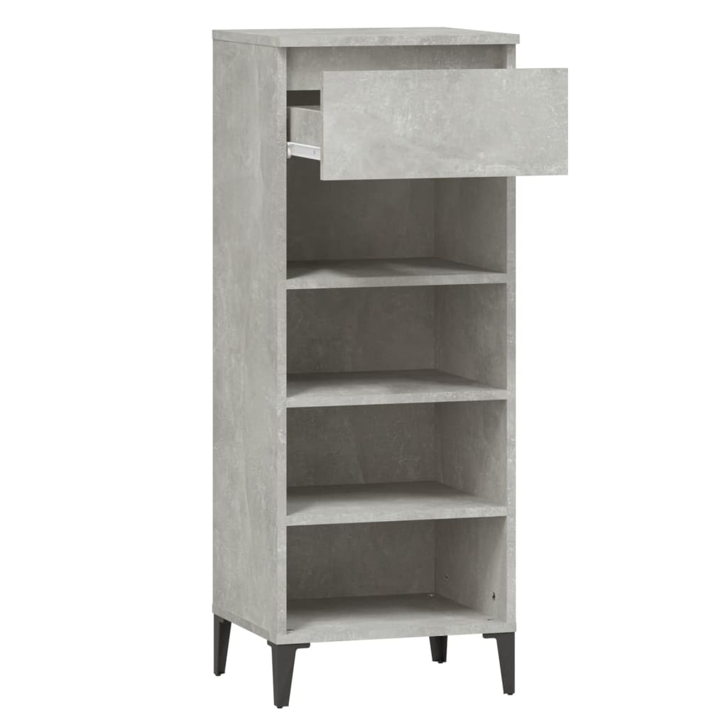 Scarpiera Grigio Cemento 40x36x105 cm in Legno Multistrato - homemem39
