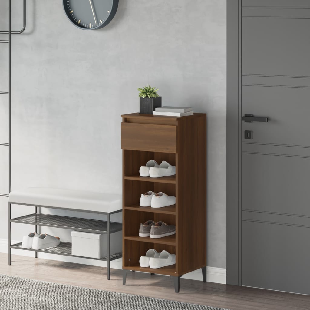 Scarpiera Rovere Marrone 40x36x105 cm in Legno Multistrato - homemem39