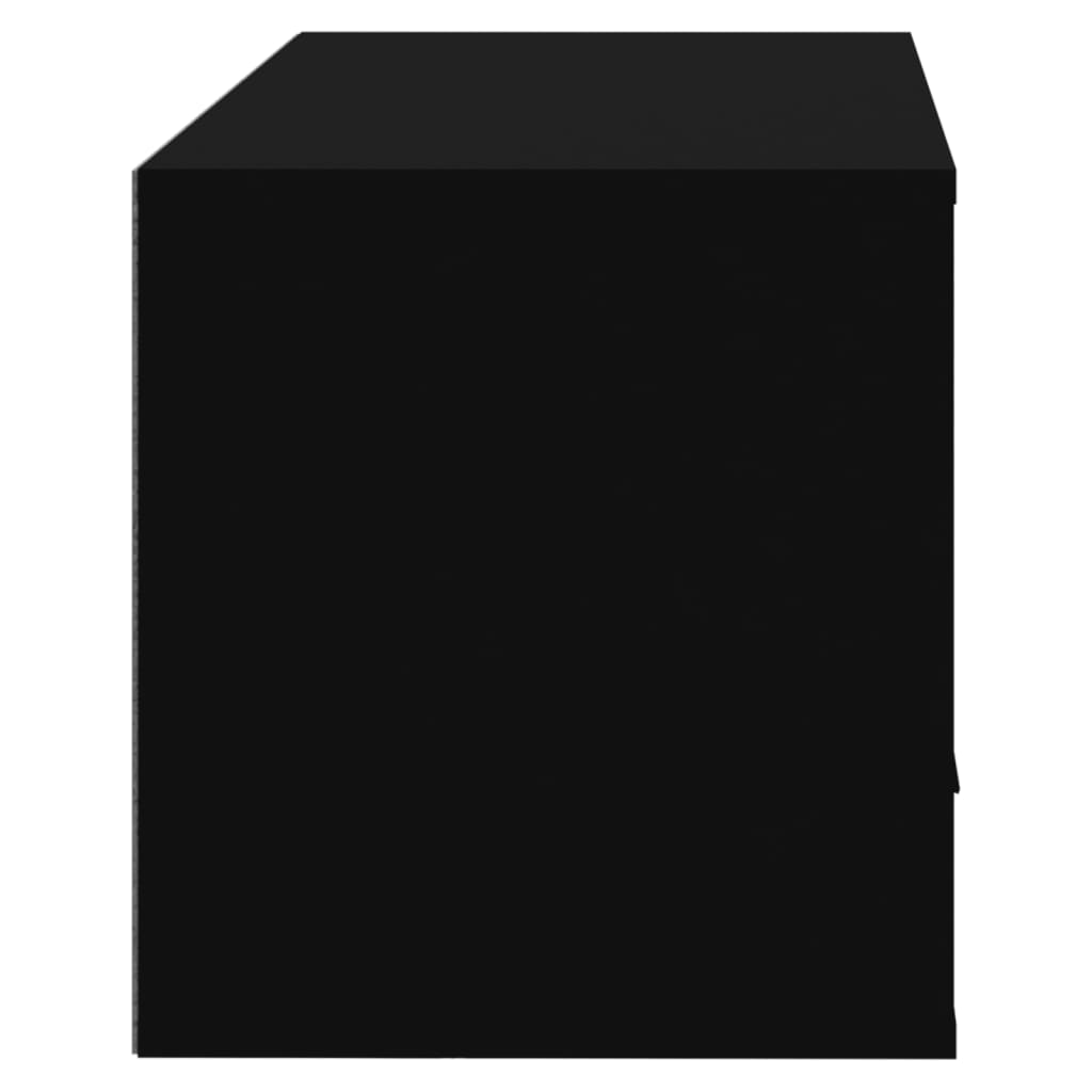 Scarpiera a Parete nero 70x35x38 cm Legno Multistrato - homemem39