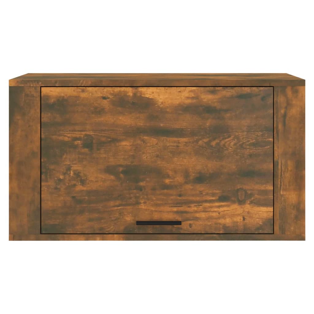 Scarpiera a Muro Rovere Fumo 70x35x38 cm Legno Massello Pino - homemem39