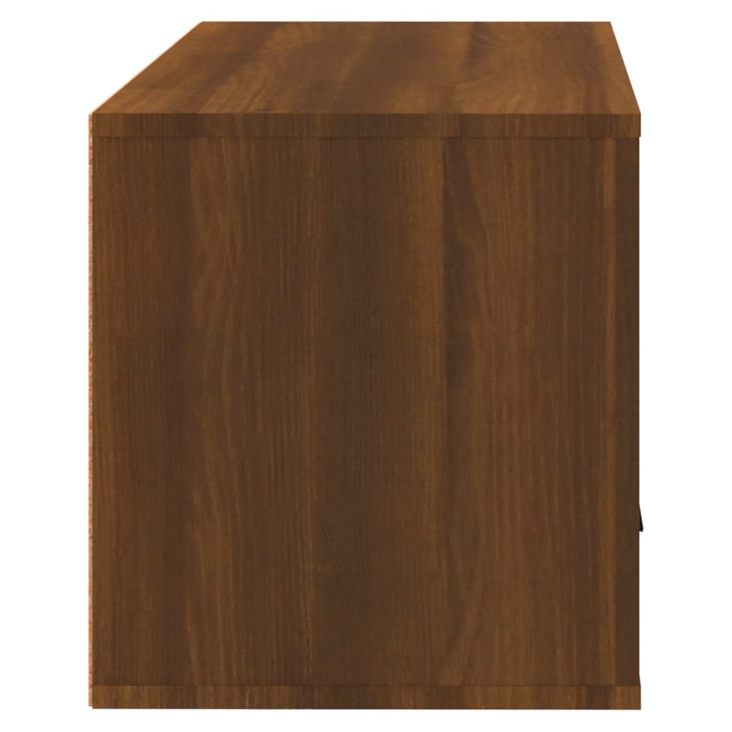 Scarpiera a Muro Rovere Marrone 70x35x38 cm Legno Massello Pino - homemem39