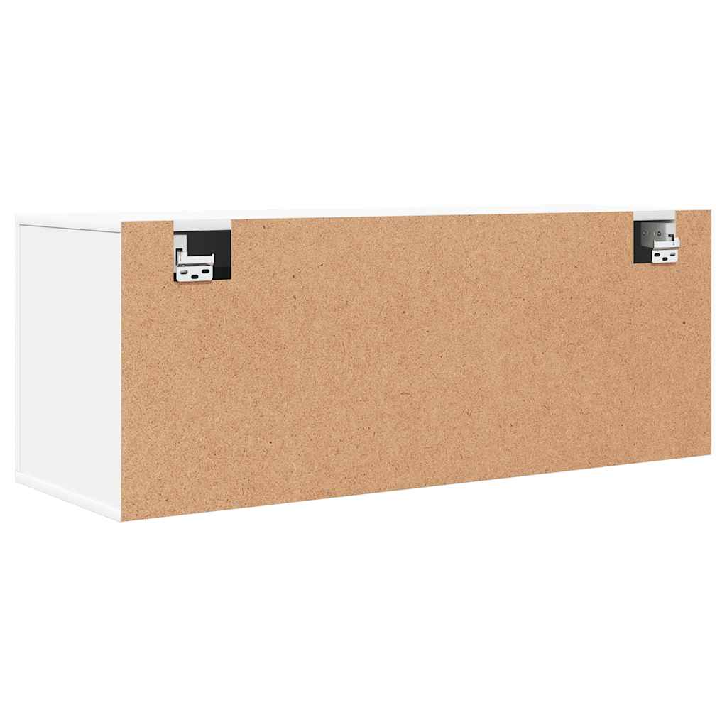 Scarpiera a Muro Bianca 100x35x38 cm in Legno Multistrato - homemem39