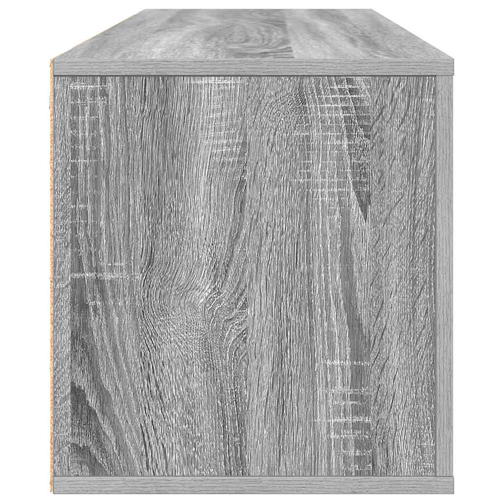 Scarpiera a Muro Grigio Sonoma 100x35x38cm in Legno Multistrato - homemem39