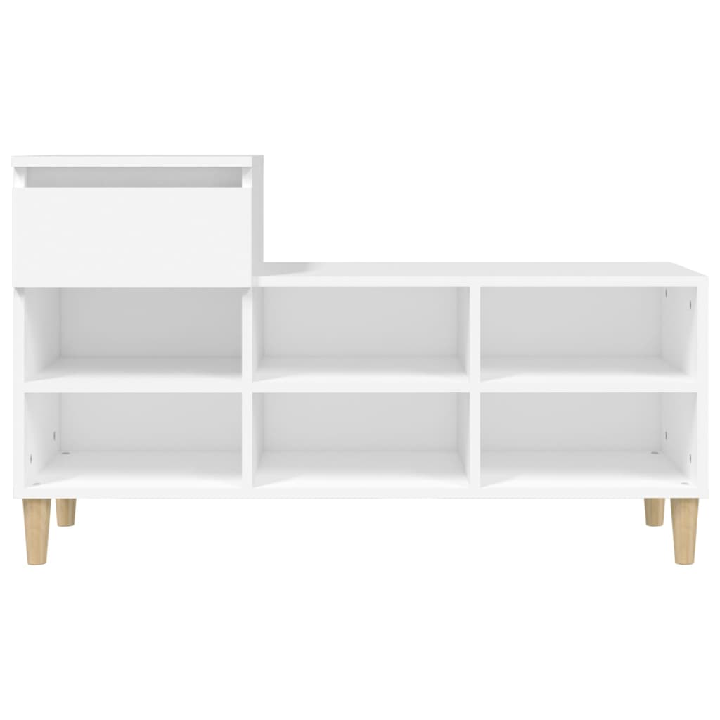 Scarpiera Bianca 102x36x60 cm in Legno Multistrato