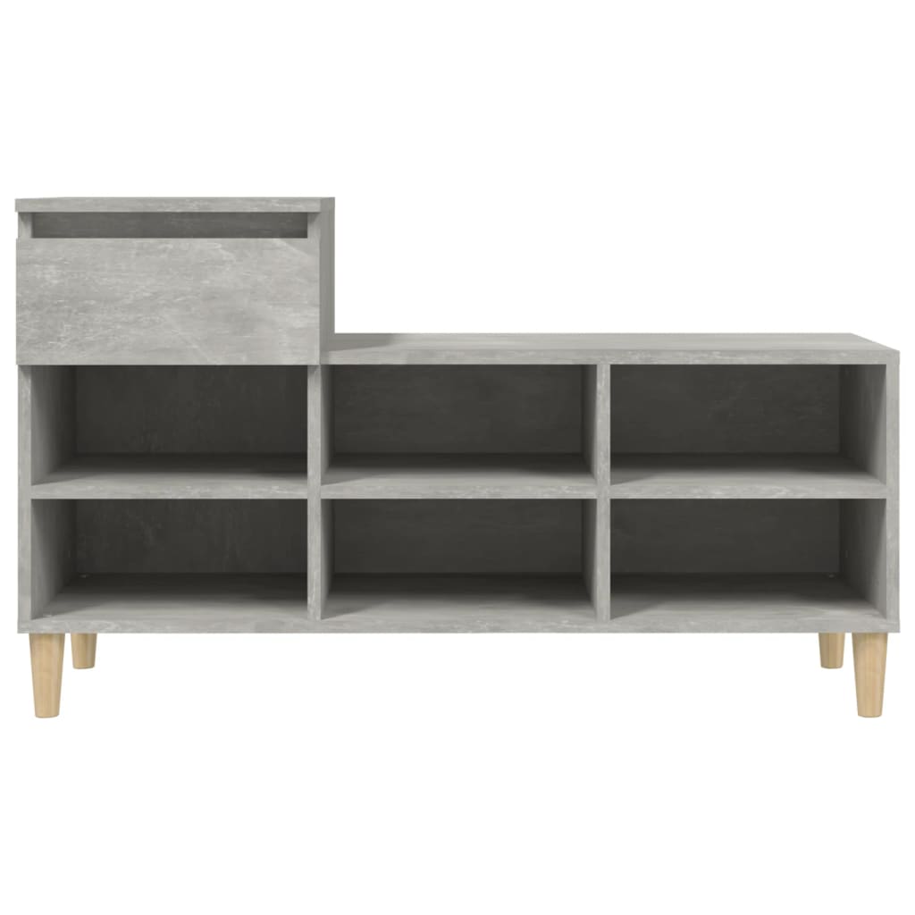 Scarpiera Grigio Cemento 102x36x60 cm in Legno Multistrato
