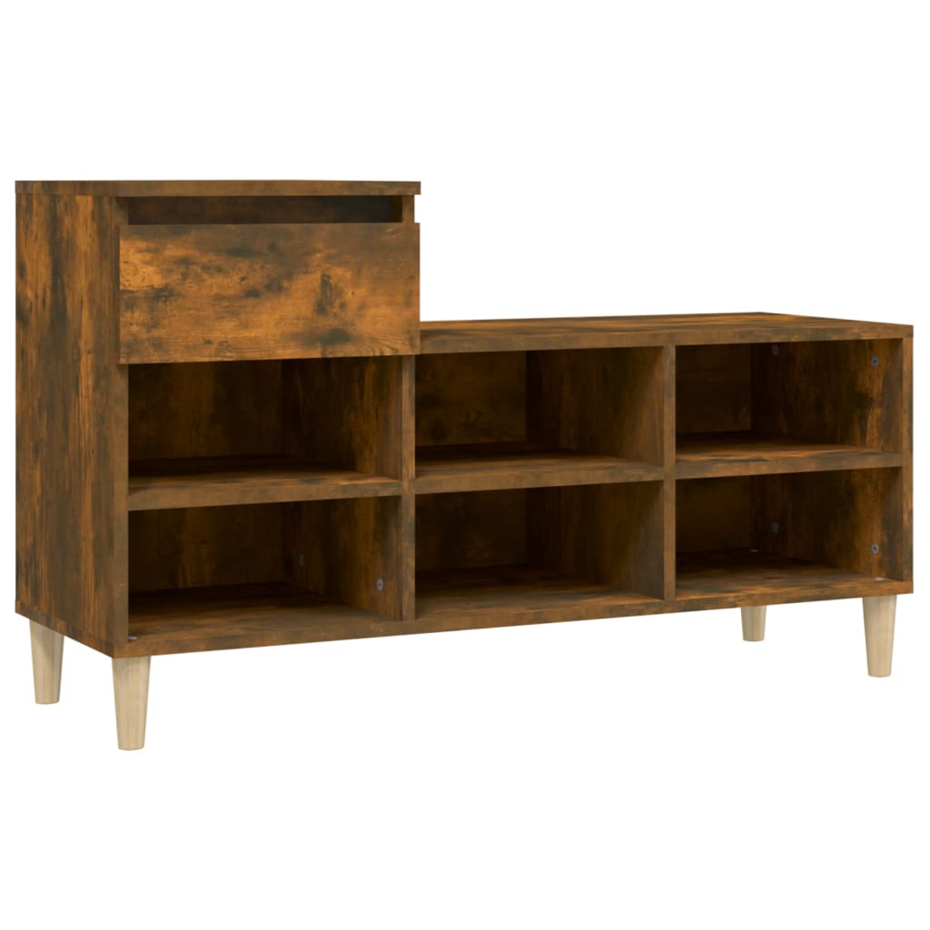 Scarpiera Rovere Fumo 102x36x60 cm in Legno Multistrato - homemem39