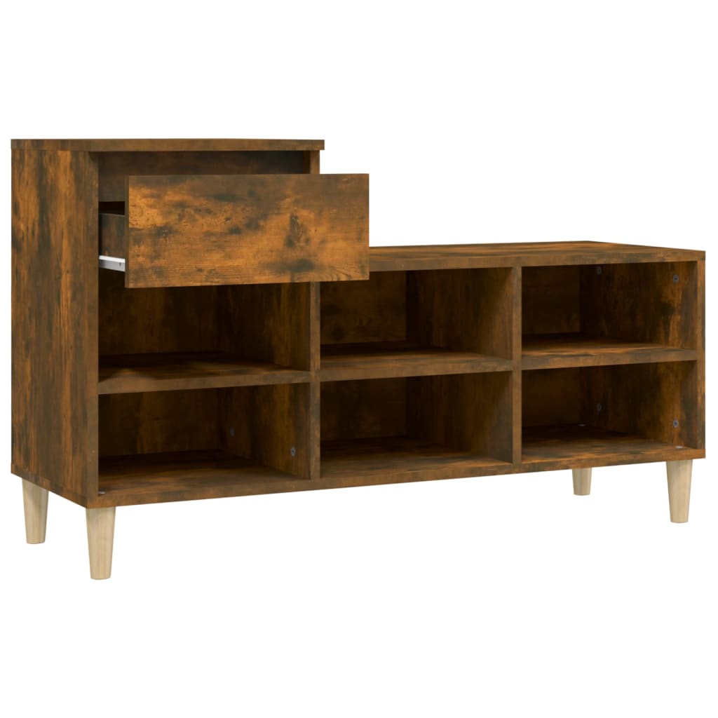 Scarpiera Rovere Fumo 102x36x60 cm in Legno Multistrato - homemem39
