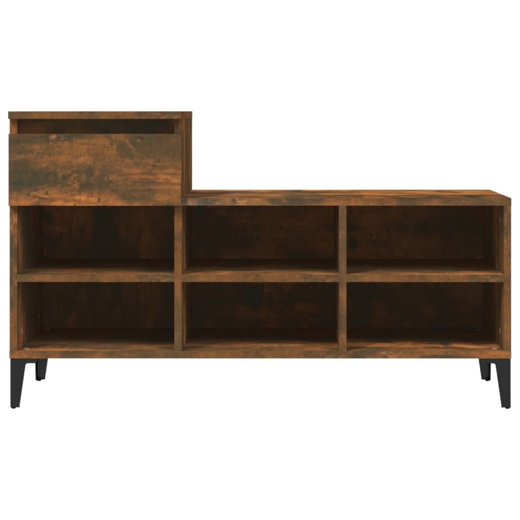 Scarpiera Rovere Fumo 102x36x60 cm in Legno Multistrato - homemem39