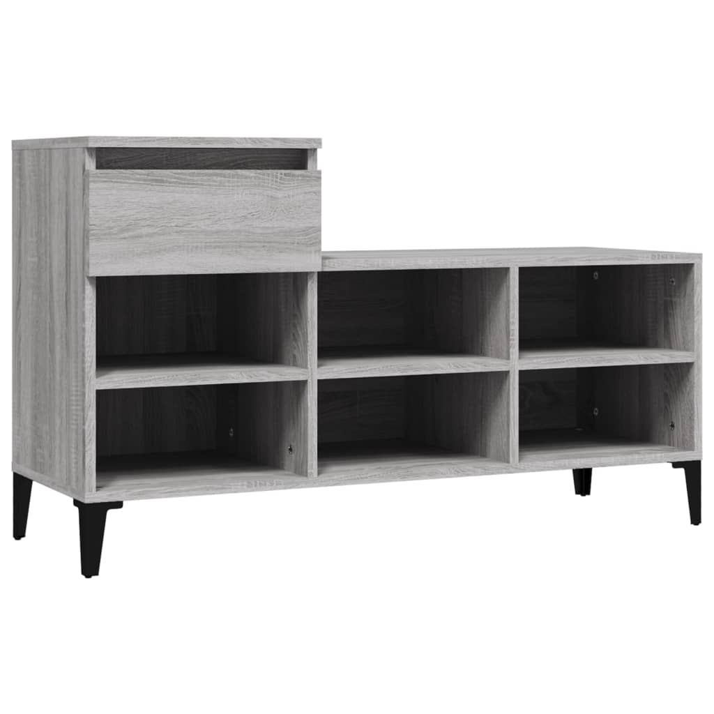 Scarpiera Grigio Sonoma 102x36x60 cm in Legno Multistrato - homemem39