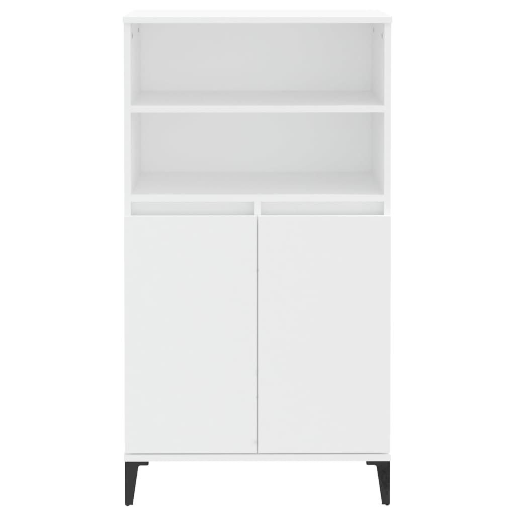 Credenza Alta Bianca 60x36x110 cm in Legno Multistrato - homemem39