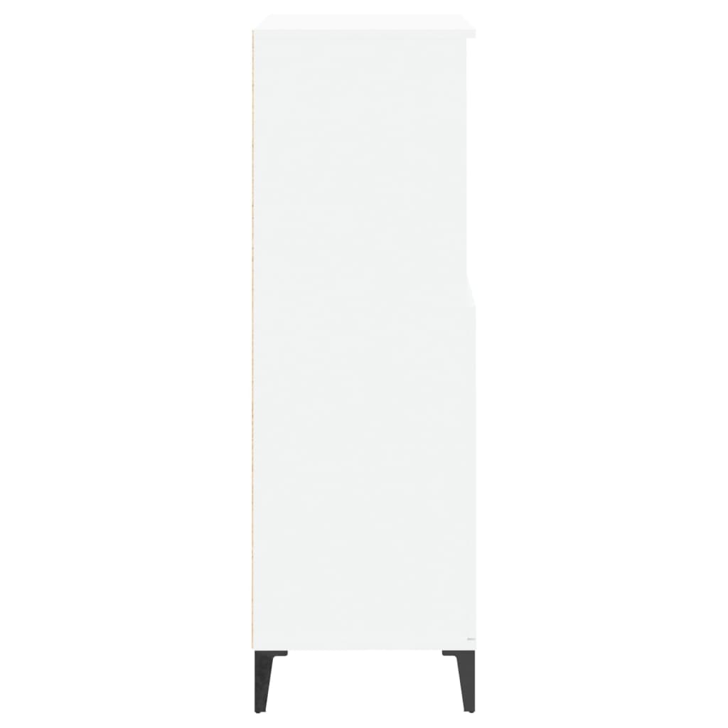 Credenza Alta Bianca 60x36x110 cm in Legno Multistrato - homemem39