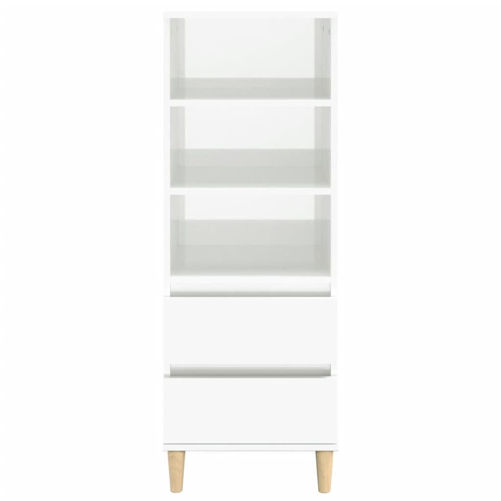 Credenza Bianco Lucido 40x36x110 cm in Legno Multistrato - homemem39