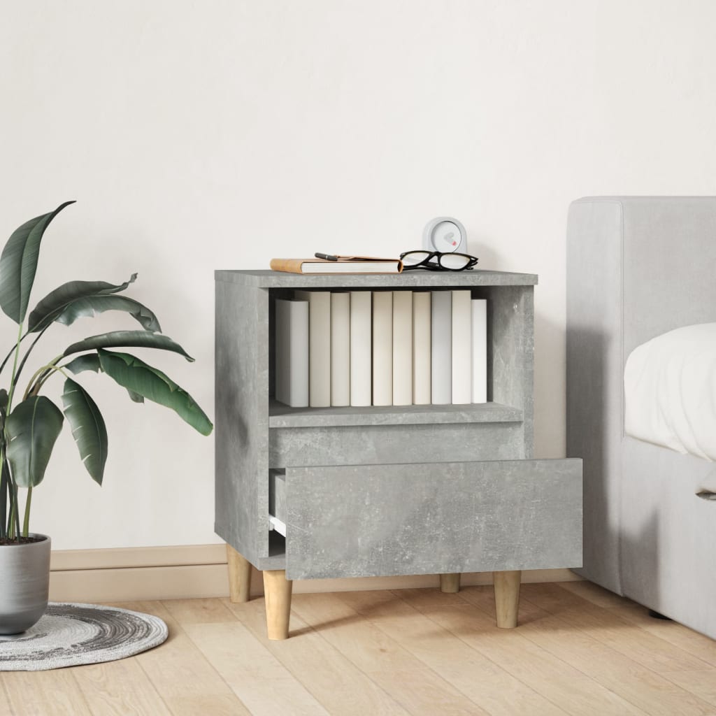 Comodino Grigio Cemento 40x35x50 cm - homemem39