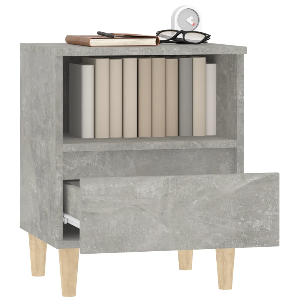 Comodino Grigio Cemento 40x35x50 cm - homemem39