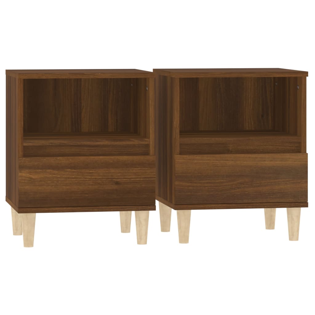 Comodini 2 pz Rovere Marrone 40x35x50 cm - homemem39