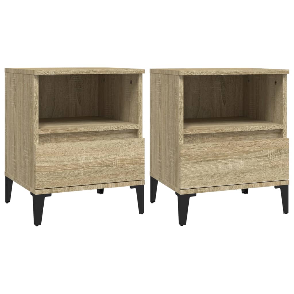 Comodini 2 pz Rovere Sonoma 40x35x50 cm - homemem39