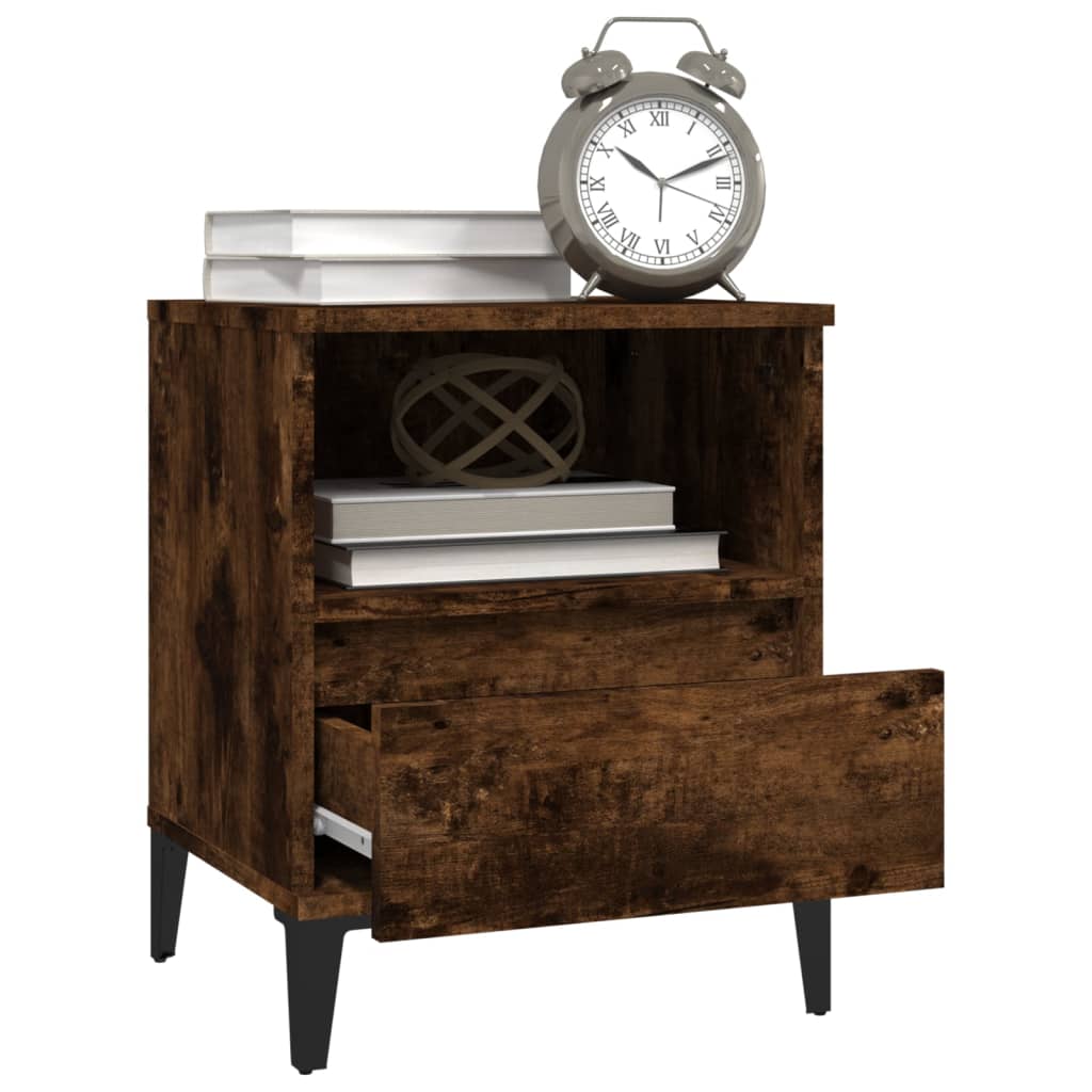 Comodini 2pz Rovere Fumo 40x35x50 cm - homemem39