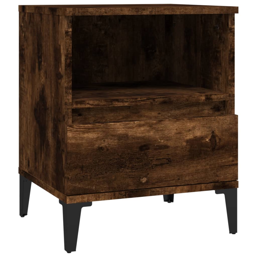 Comodini 2pz Rovere Fumo 40x35x50 cm - homemem39