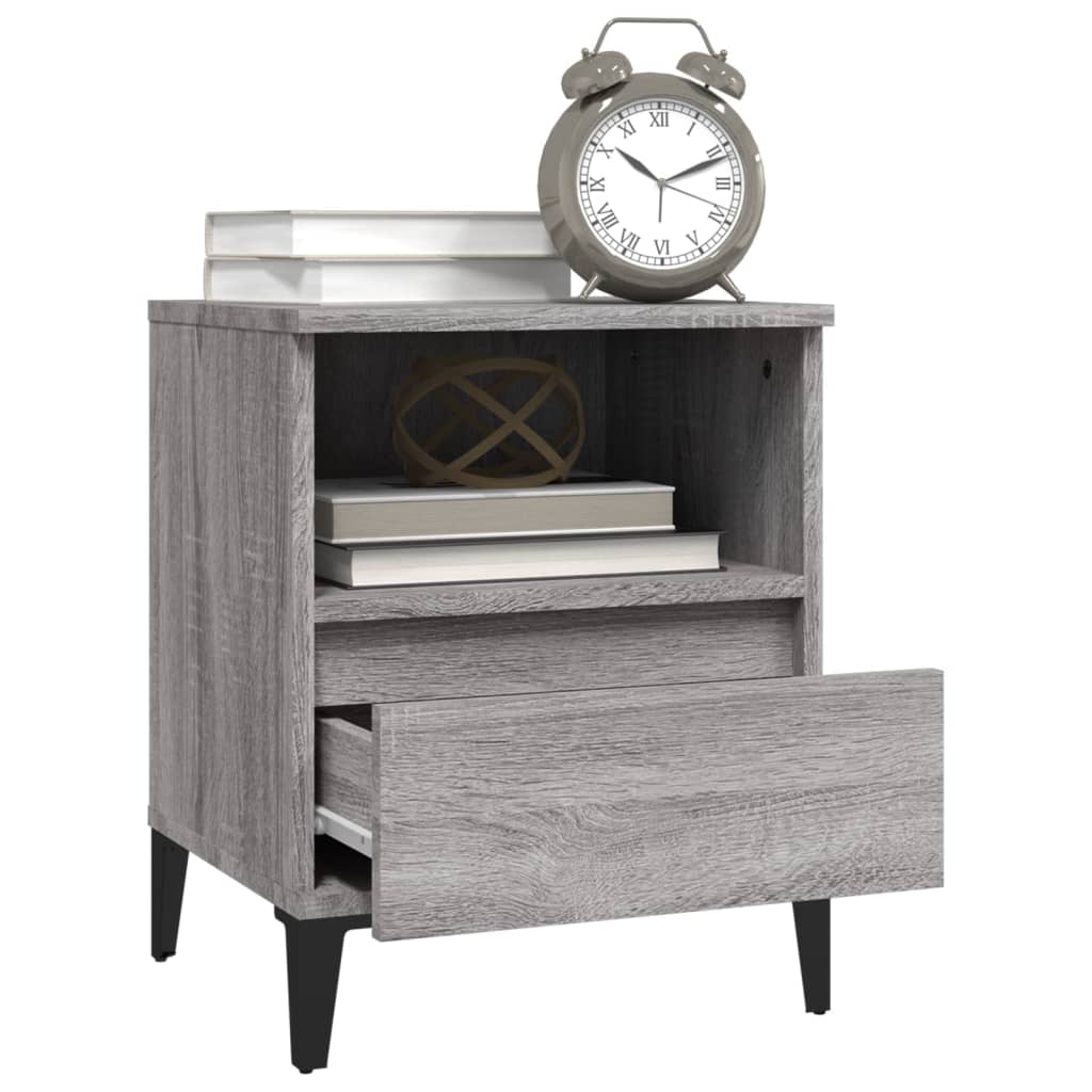 Comodino 2 pz Grigio Sonoma 40x35x50 cm - homemem39