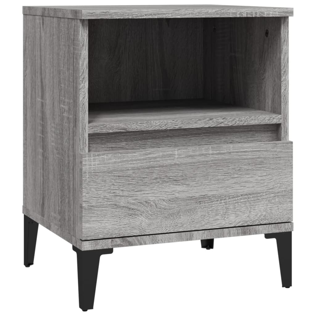 Comodino 2 pz Grigio Sonoma 40x35x50 cm - homemem39