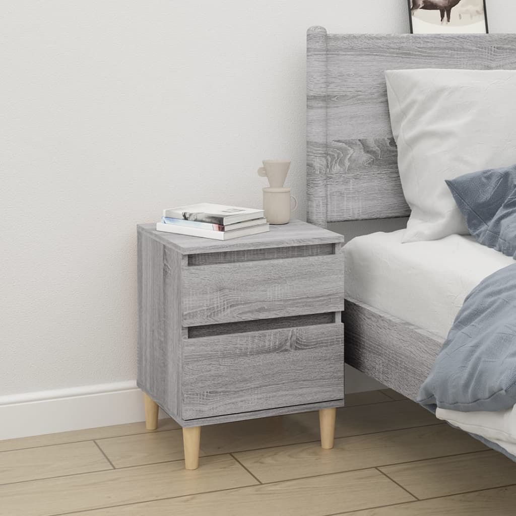 Comodino 2 pz Grigio Sonoma 40x35x50 cm - homemem39