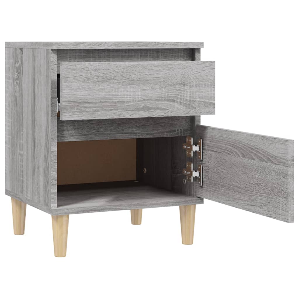 Comodino 2 pz Grigio Sonoma 40x35x50 cm - homemem39
