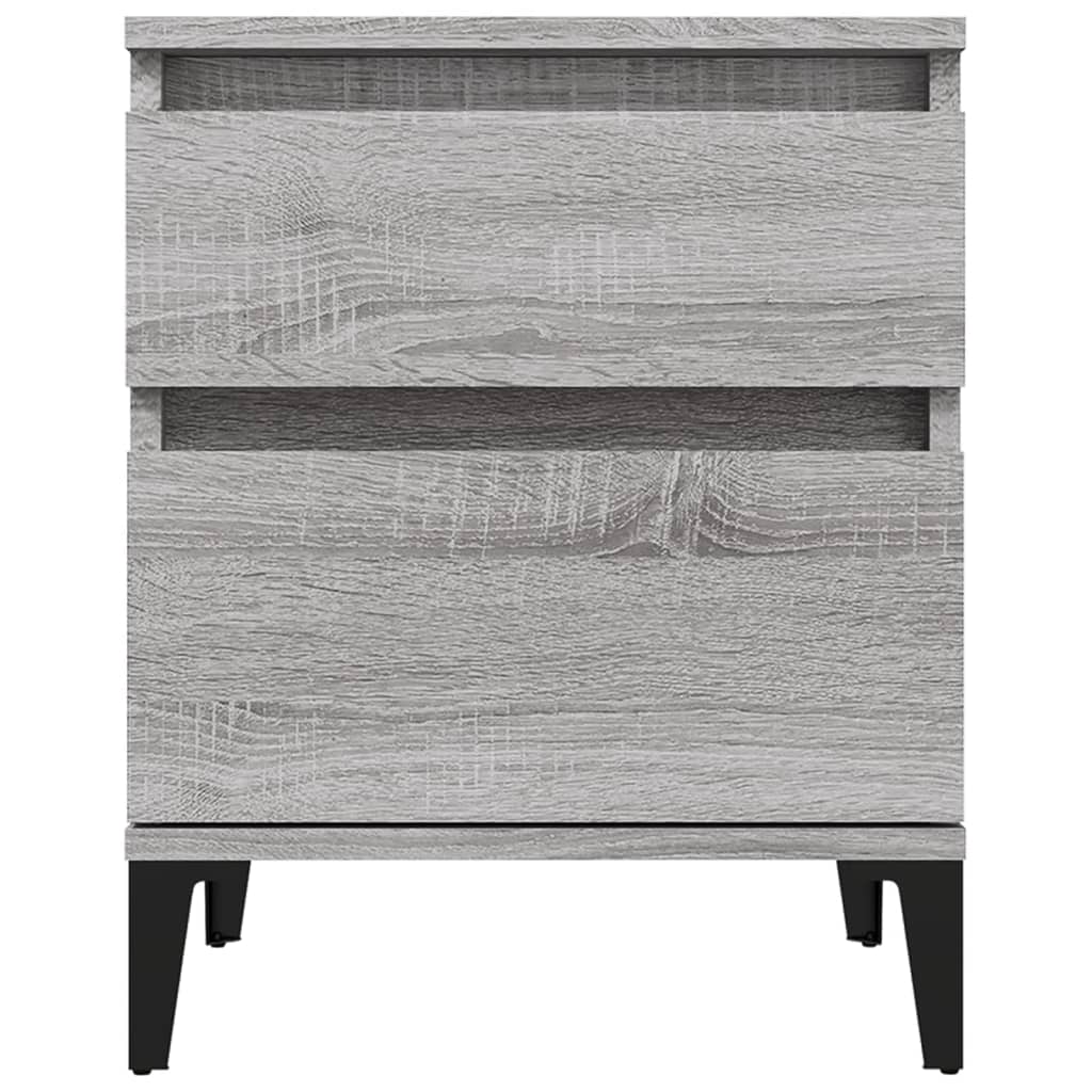Comodino 2 pz Grigio Sonoma 40x35x50 cm - homemem39