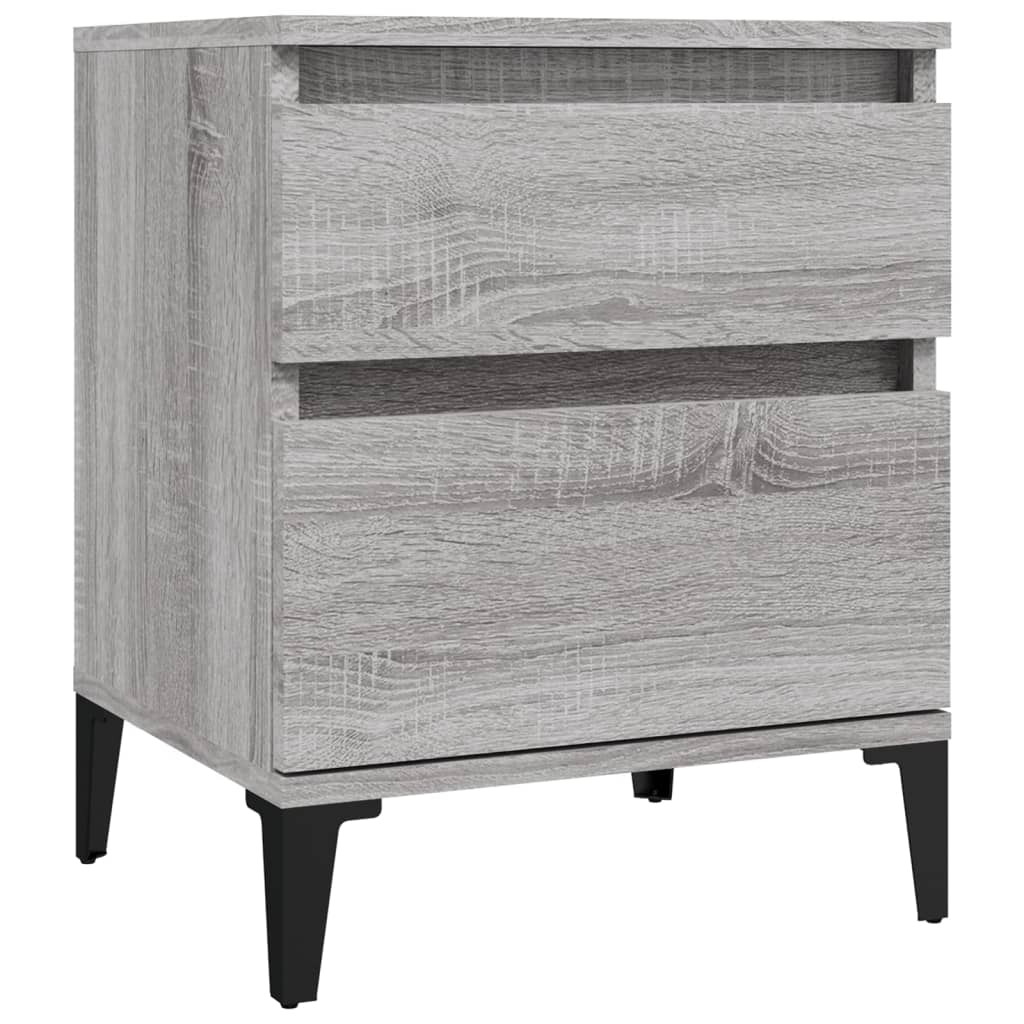 Comodino 2 pz Grigio Sonoma 40x35x50 cm - homemem39