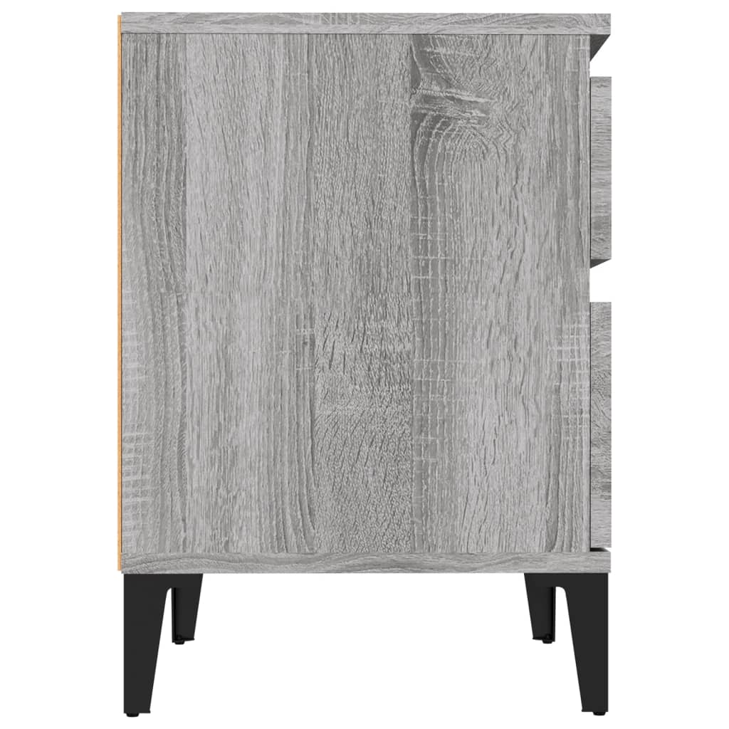 Comodino 2 pz Grigio Sonoma 40x35x50 cm - homemem39