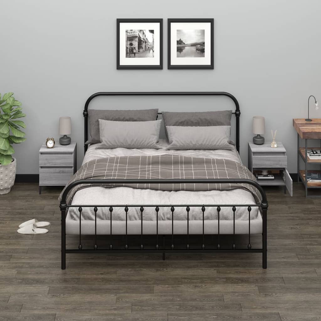Comodino 2 pz Grigio Sonoma 40x35x50 cm - homemem39