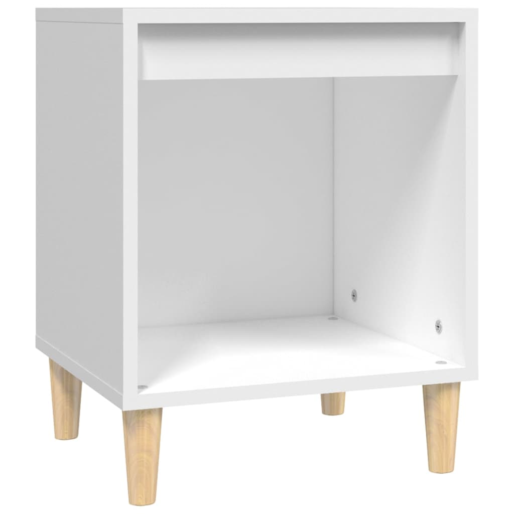 Comodino Bianco 40x35x50 cm in Legno Multistrato - homemem39