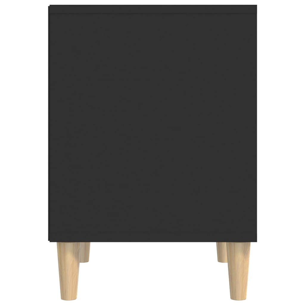 Comodino Nero 40x35x50 cm in Legno Multistrato - homemem39