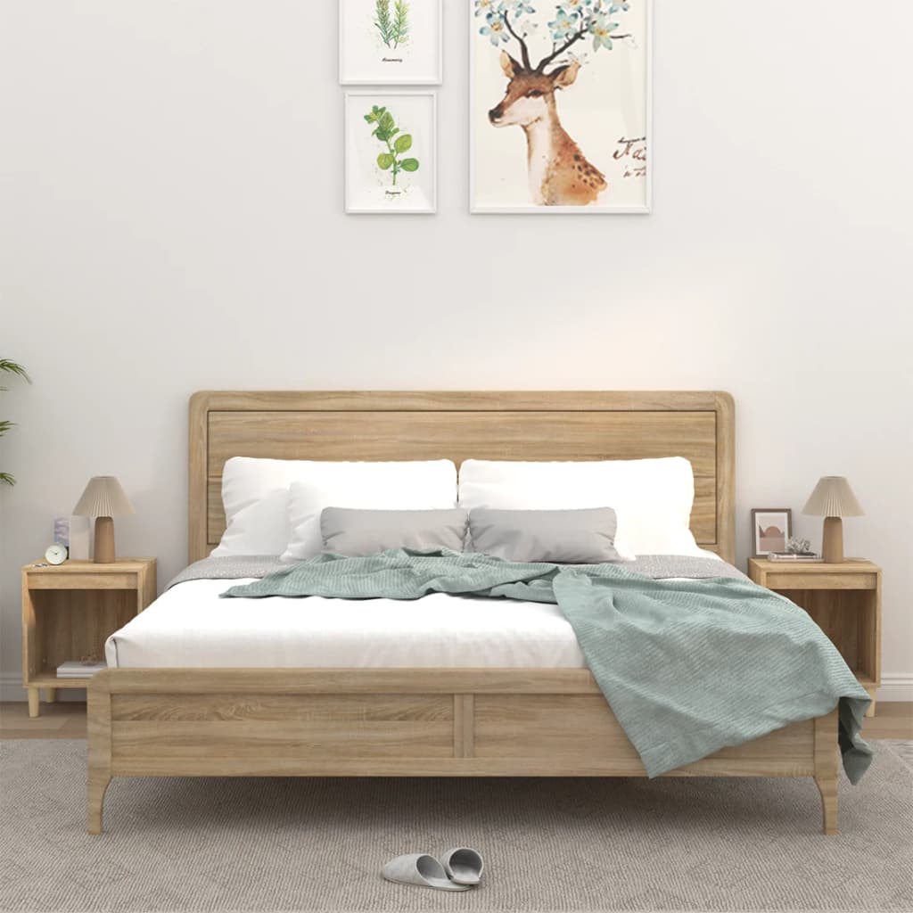 Comodini 2 pz Rovere Sonoma 40x35x50 cm - homemem39