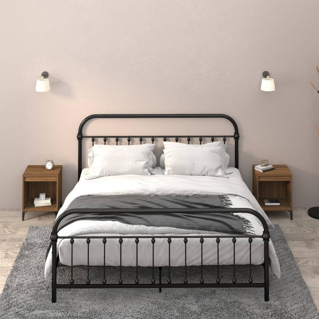 Comodini 2 pz Rovere Marrone 40x35x50 cm - homemem39