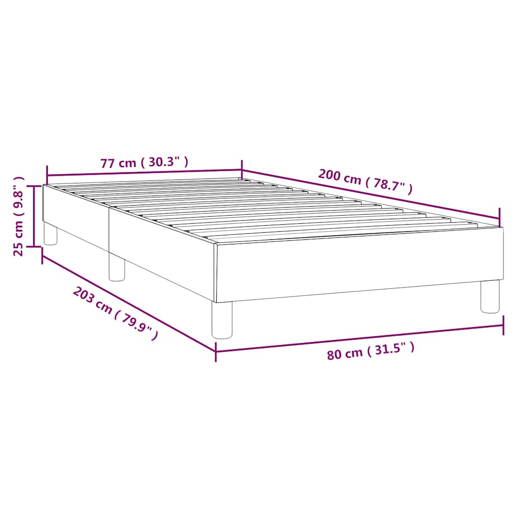Giroletto senza Materasso Blu 80x200 cm in Tessuto - homemem39