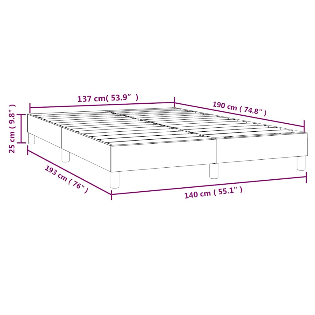 Struttura Letto a Rete a Molle Blu Scuro 140x190 cm in Velluto | homemem39