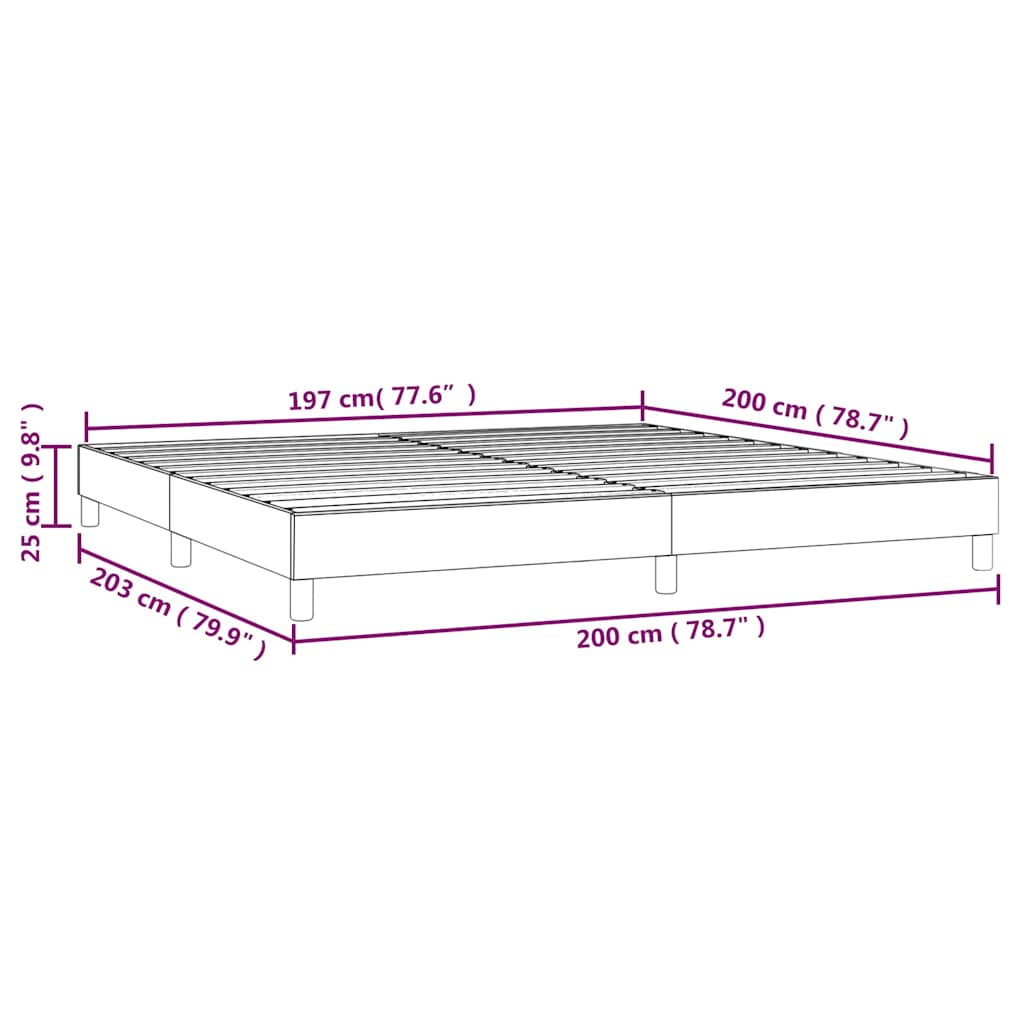 Struttura Letto a Rete a Molle Verde Scuro 200x200 cm in Velluto | homemem39