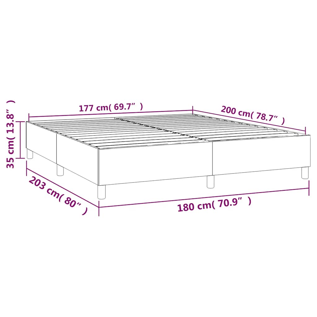 Struttura Letto a Rete a Molle Verde Scuro 180x200 cm in Velluto | homemem39