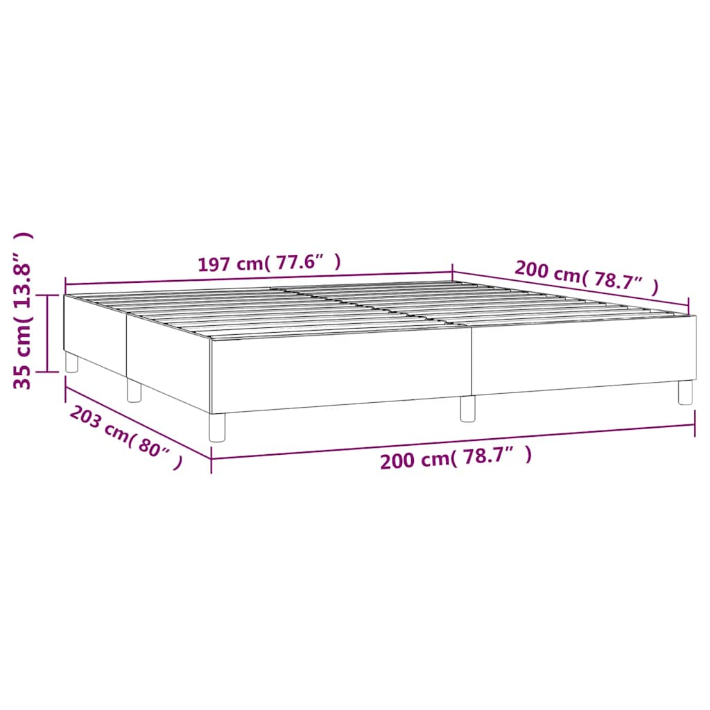 Struttura Letto a Rete a Molle Blu Scuro 200x200 cm in Velluto | homemem39