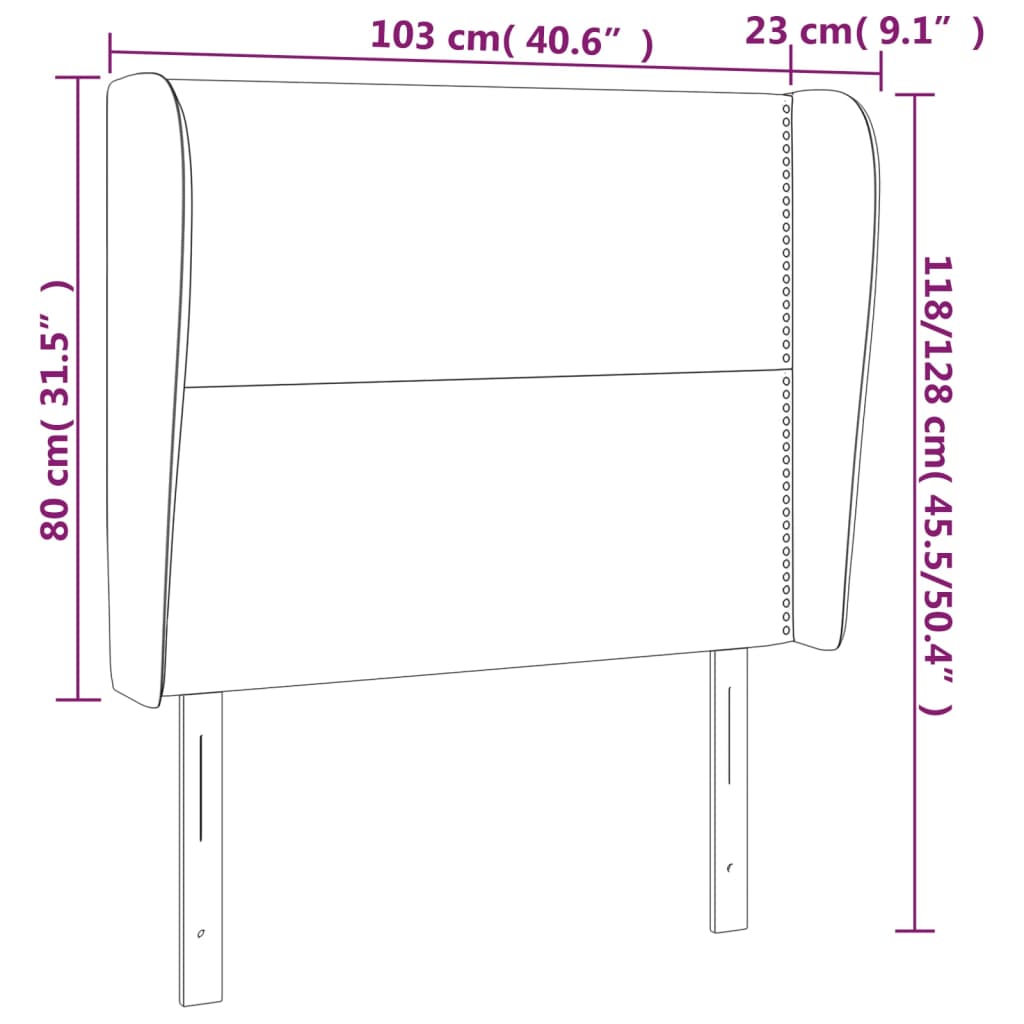 Testiera ad Orecchio Bianca 103x23x118/128 cm in Similpelle | homemem39