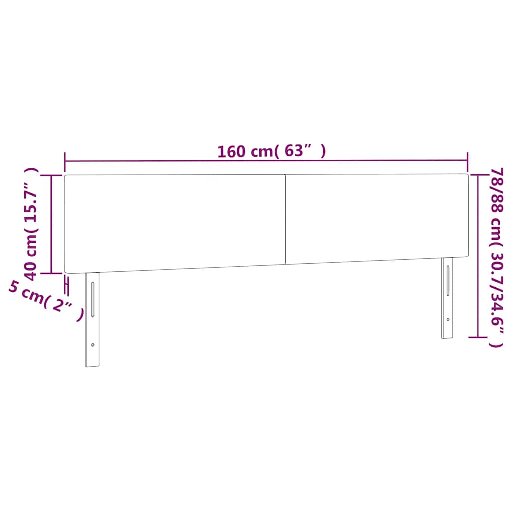 Testiera a LED Verde Scuro 160x5x78/88 cm in Velluto | homemem39